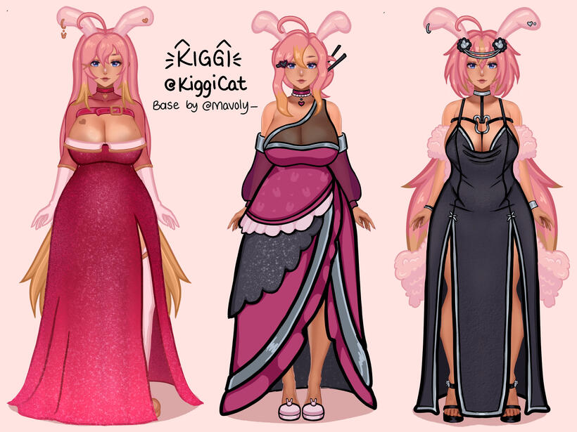 PinBunVT, 3 elegant outfits
