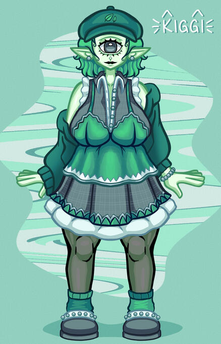 a femme matcha themed cyclops