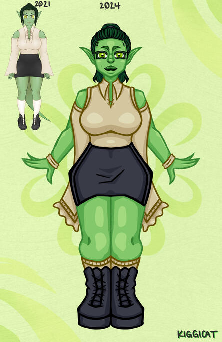 a femme lizard person - redesign from 2021
