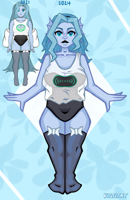 a femme fish person - redesign from 2021